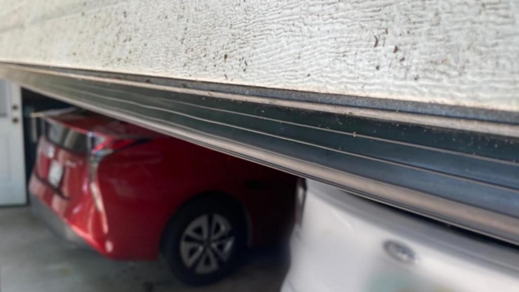 A garage door's bottom weather seal