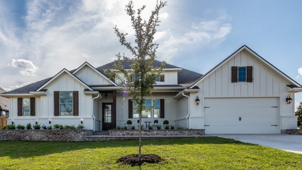 A home with new garage door installation