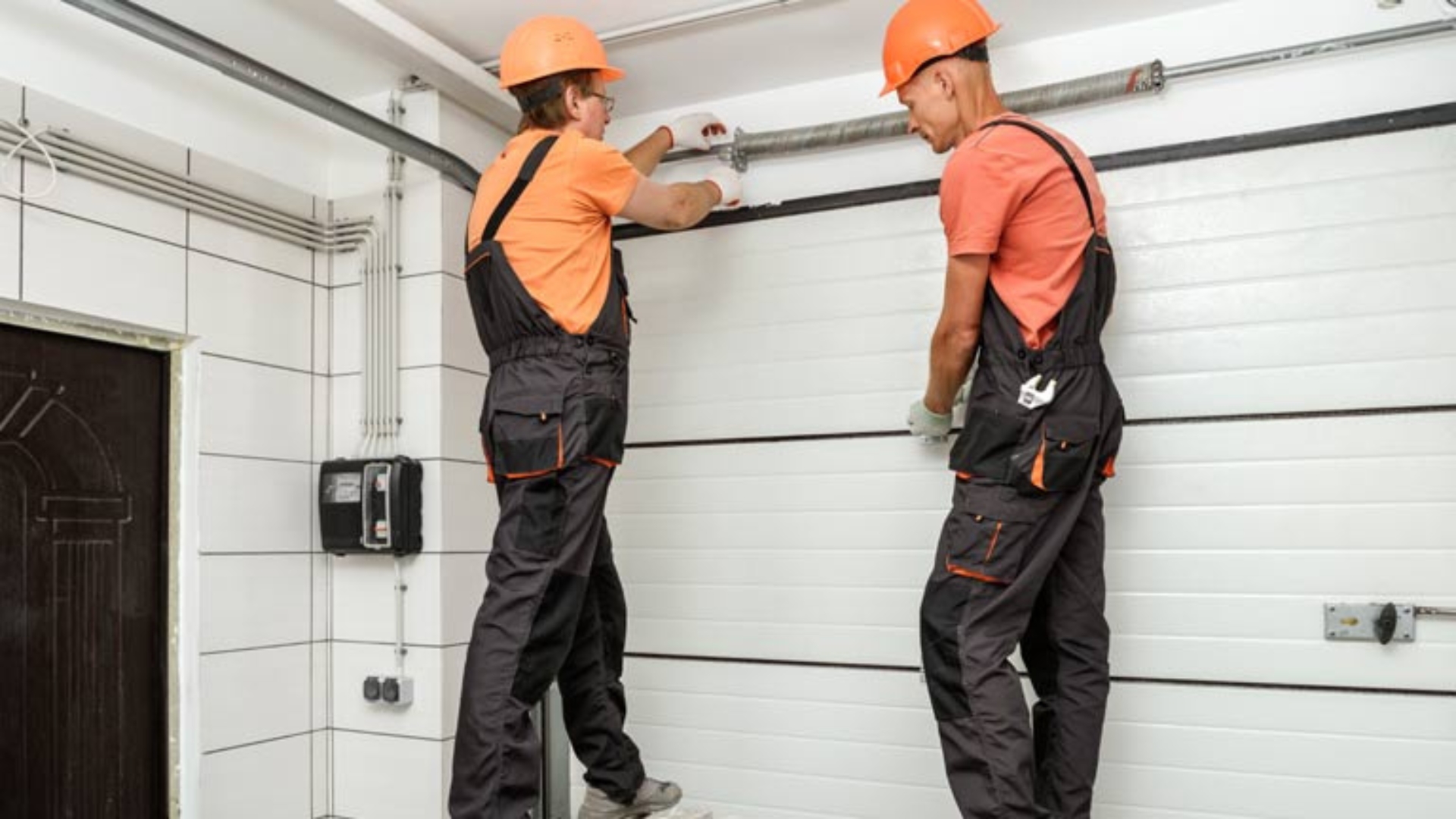 Technicians providing a reliable garage door service