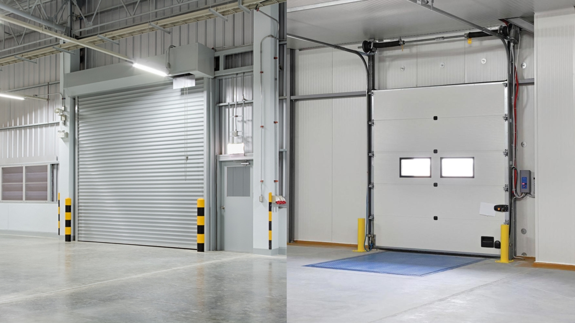 An industrial garage door that is energy efficient