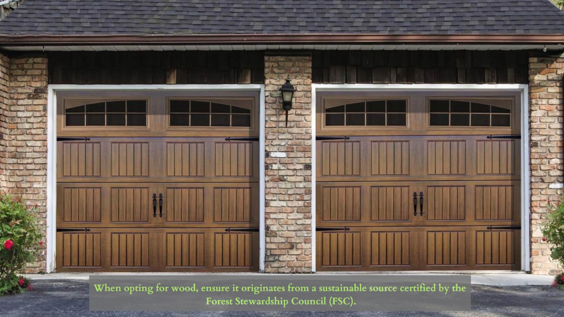 A eco-friendly garage doors with FSC certificate